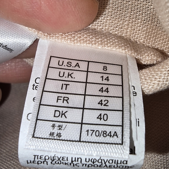 Brooks Brothers pink Linen embellished, pearls rhinestones tunic 8 woman top - Picture 11 of 13